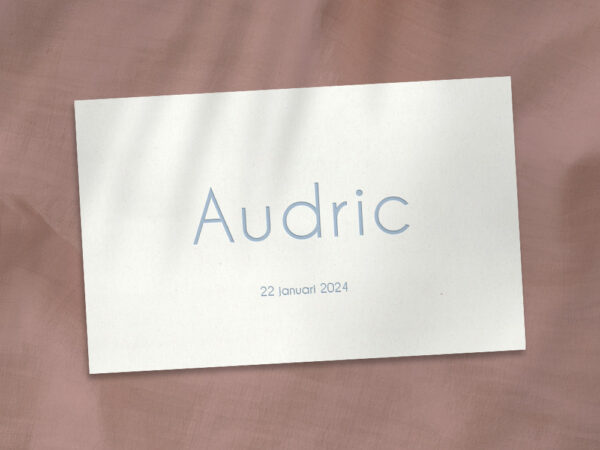 Ontwerp geboortekaartje - Audric
