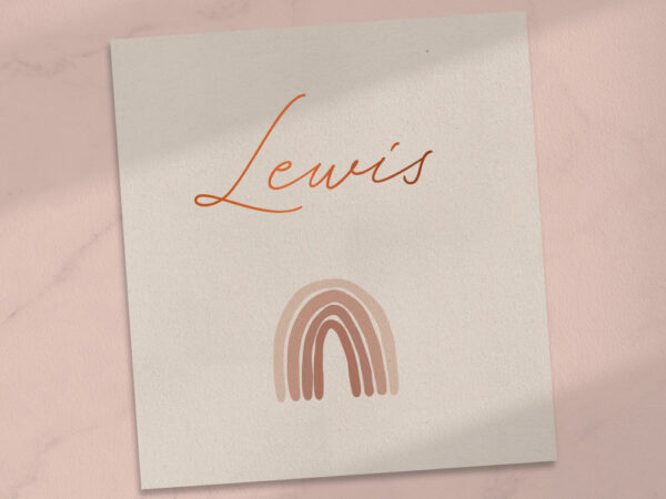 Ontwerp geboortekaartje - Lewis