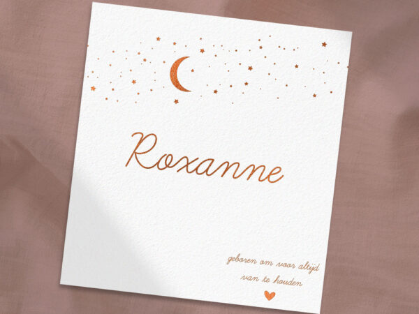 Ontwerp geboortekaartje - Roxanne